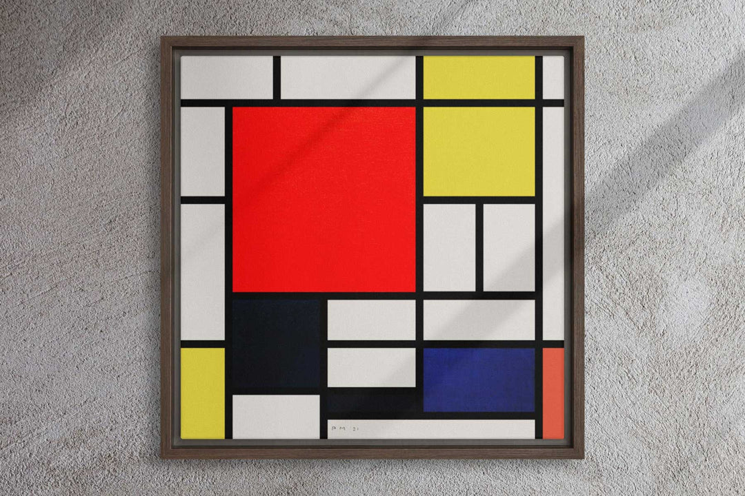5 Einblicke in Piet Mondrian Komposition mit Rot Gelb Schwarz Grau und Blau