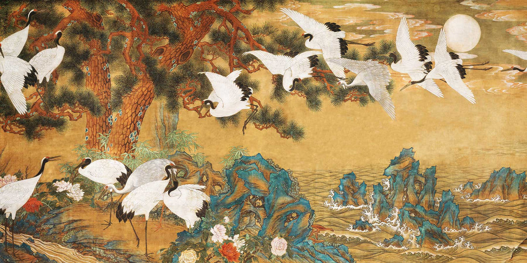 weisse-kraniche-aus-dem-changdeokgung-palast-artlia