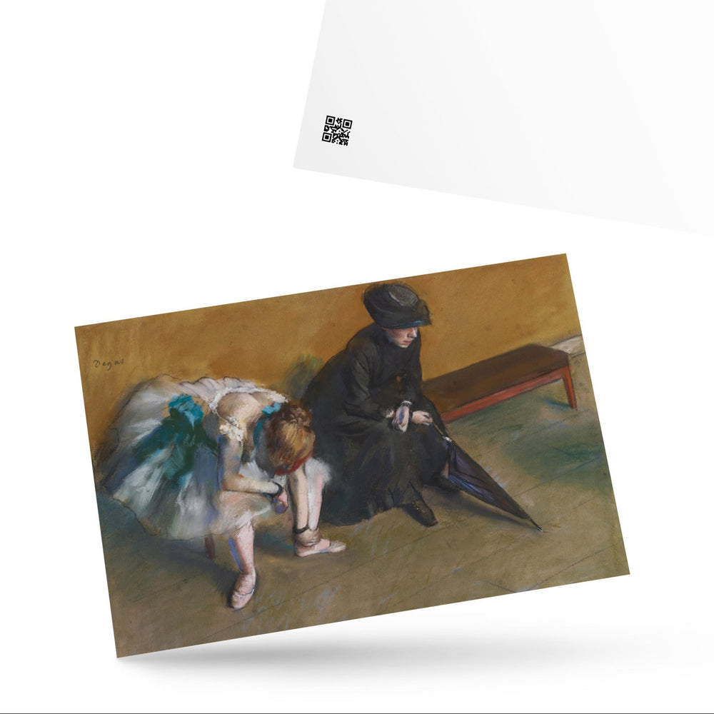 Postkarte - Edgar Degas, Warten