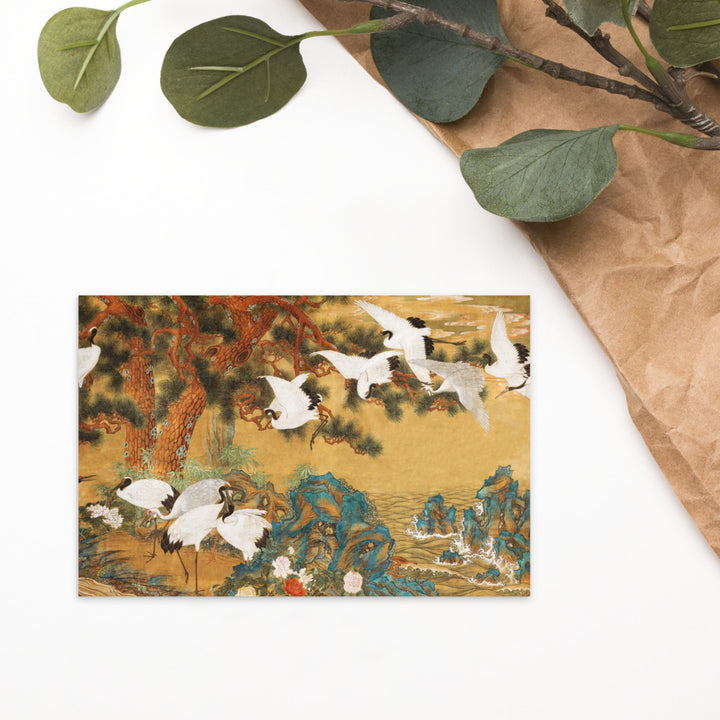 Postkarte-WeisseKranicheausdemChangdeokgung-Palast_11