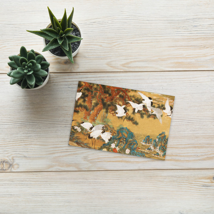 Postkarte-WeisseKranicheausdemChangdeokgung-Palast_5