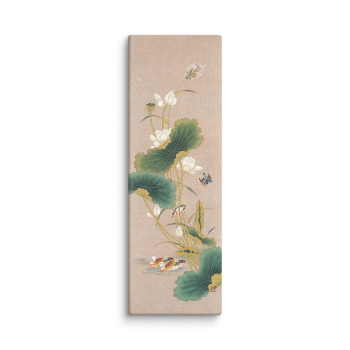 canvas-Lotosblueten-mit-Voegeln-Seungmin-yoon-artlia-in_20x60_373d2917-7871-41b4-82c2-658969450cd0