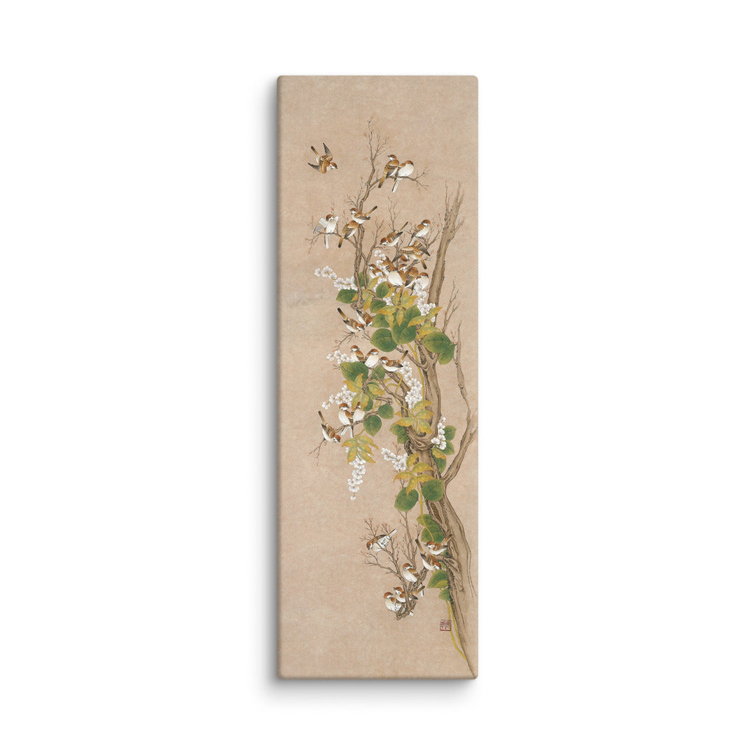 canvas-_in_-12x36-Leinwand-Seungmin-Yoon-Spatzenschwarm