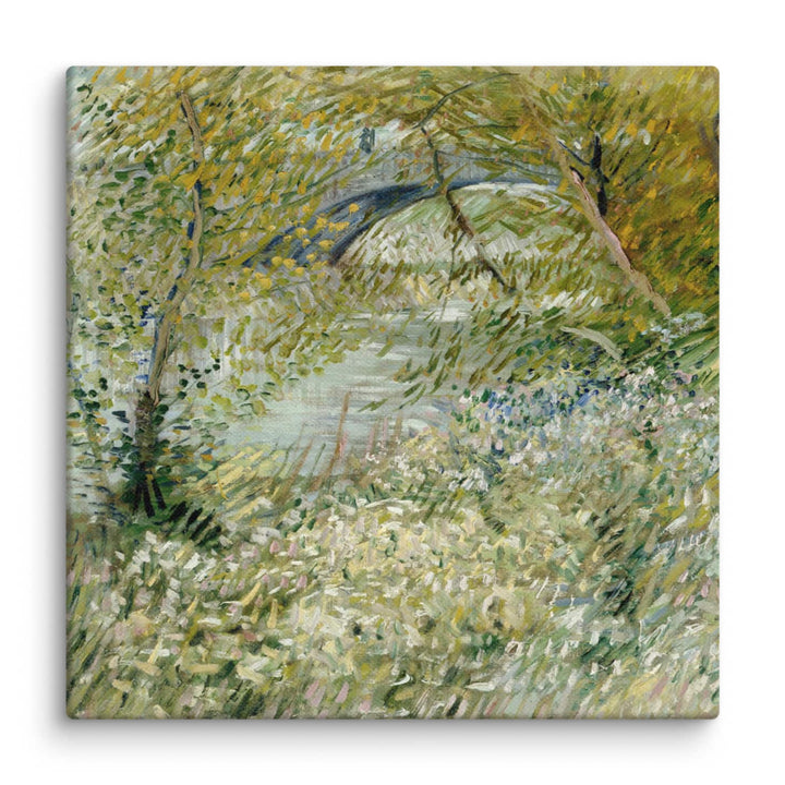 Leinwand - Van Gogh, Seineufer im Frühling an der Pont de Clichy