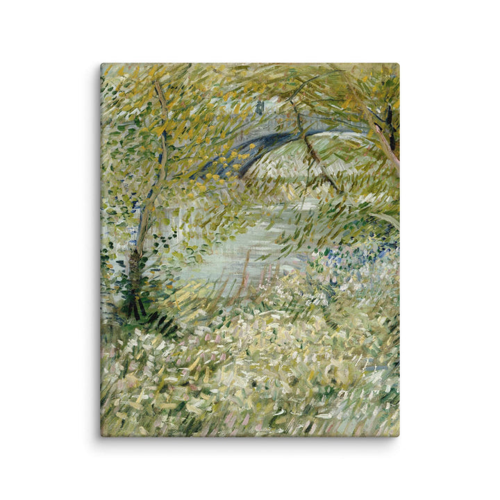Leinwand - Van Gogh, Seineufer im Frühling an der Pont de Clichy