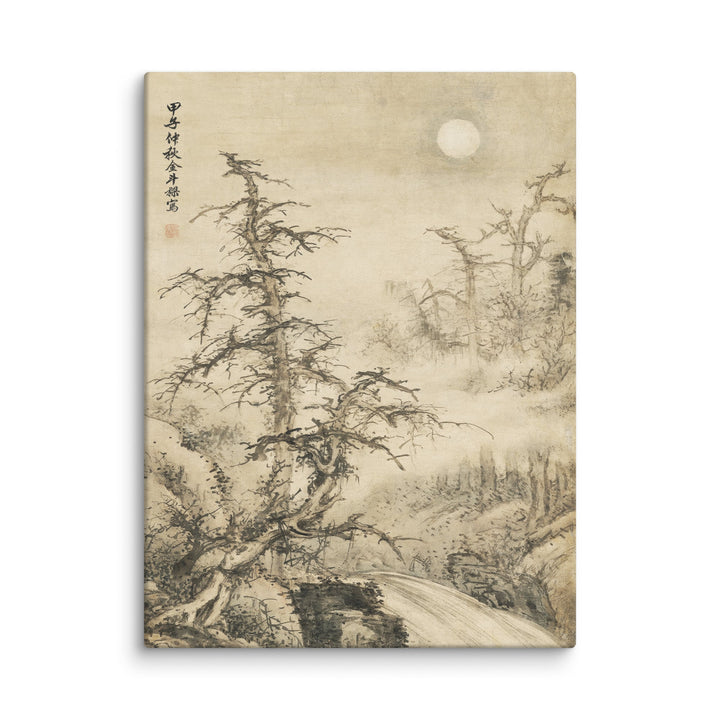 Toile - Paysage d'automne au clair de lune