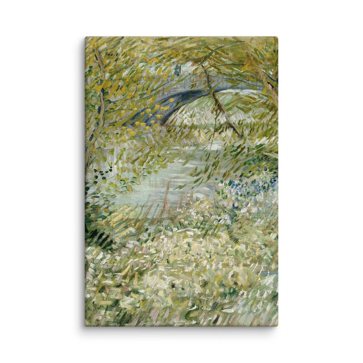 Leinwand - Van Gogh, Seineufer im Frühling an der Pont de Clichy