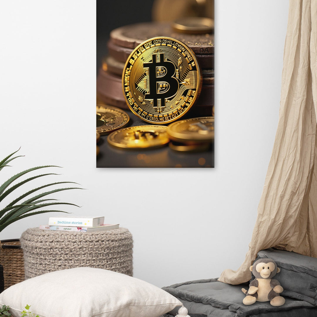 Bitcoin und die neue Finanzwelt – Premium Leinwanddruck