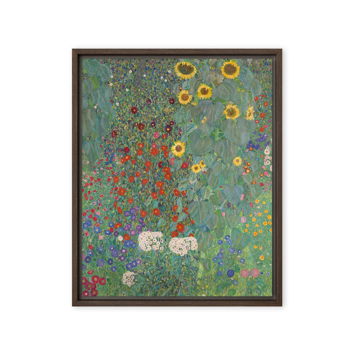 Canvas - Gustav Klimt, Garden with Sunflowers, Garten mit Sonnenblumen ARTLIA Braun / 16″×20″ artlia