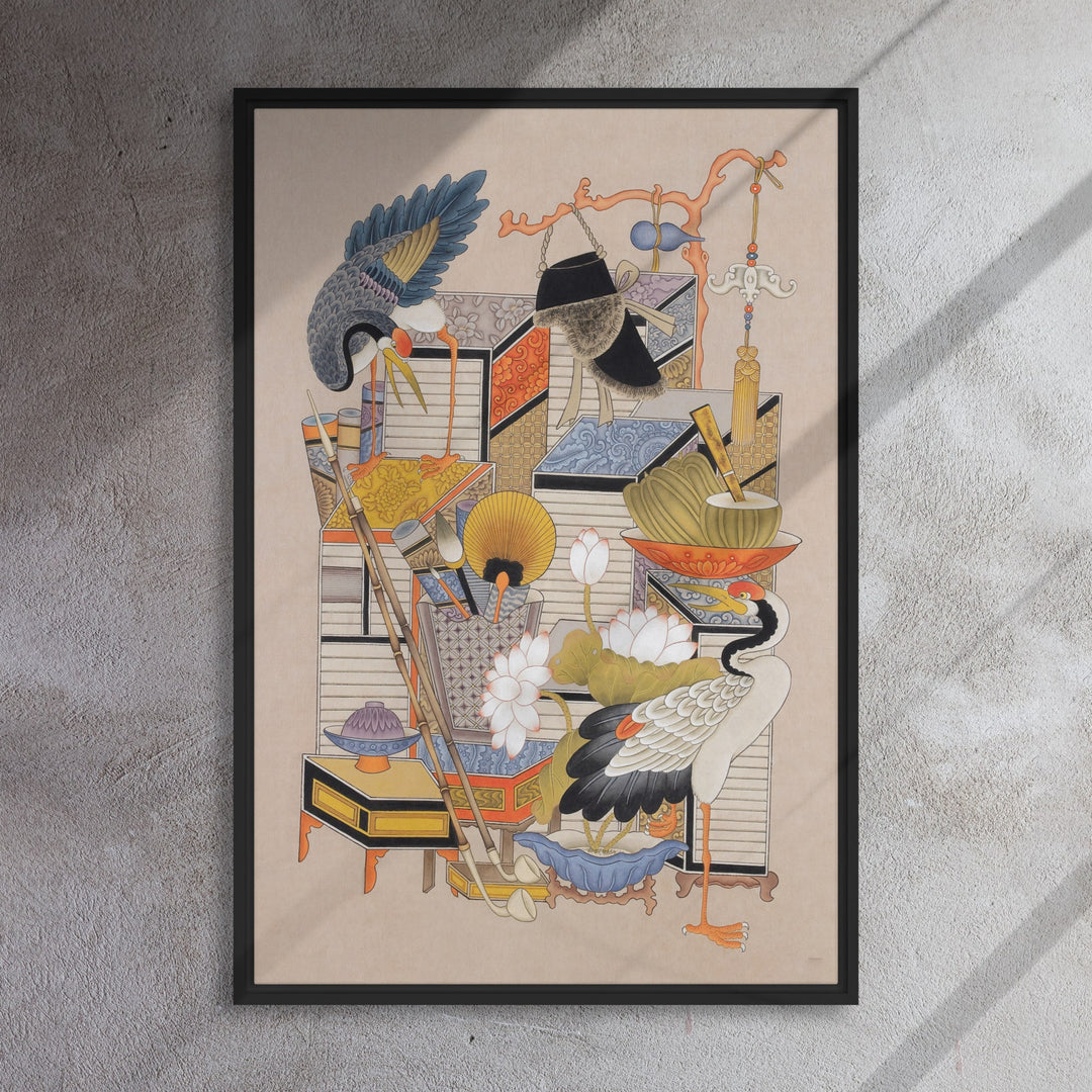 canvas-korean-sehnsucht-nach-wissen-mit-kranich-longing-for-knowledge-with-crane-seungmin-yoon_1_-min