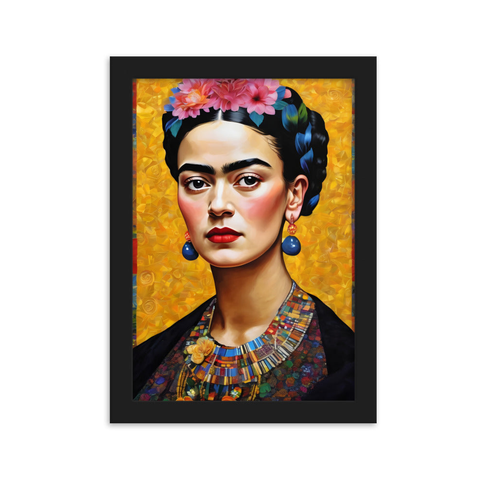 Poster - Frida Kahlo in the style of Gustav Klimt