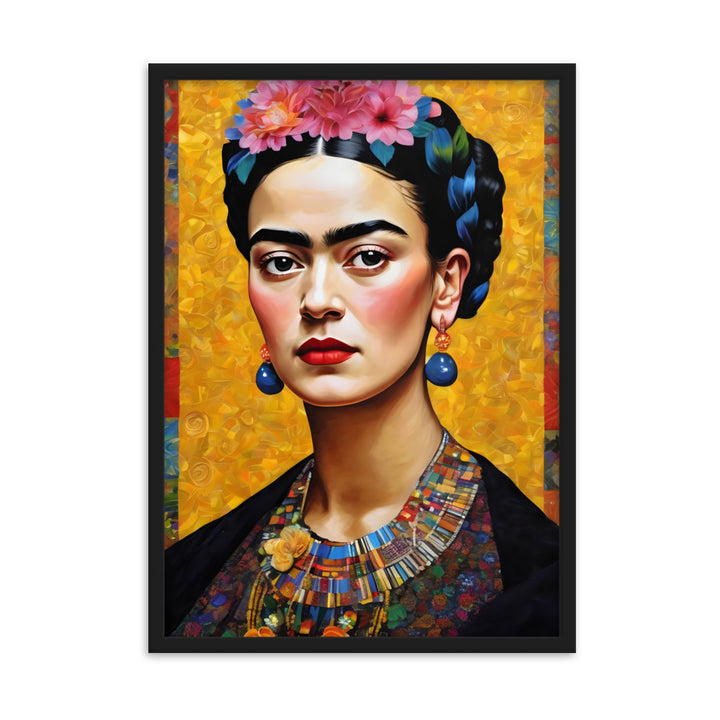 Poster - Frida Kahlo in the style of Gustav Klimt