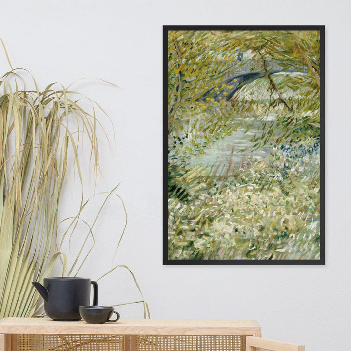 Poster - Van Gogh, Seineufer im Frühling an der Pont de Clichy River Bank in Springtime