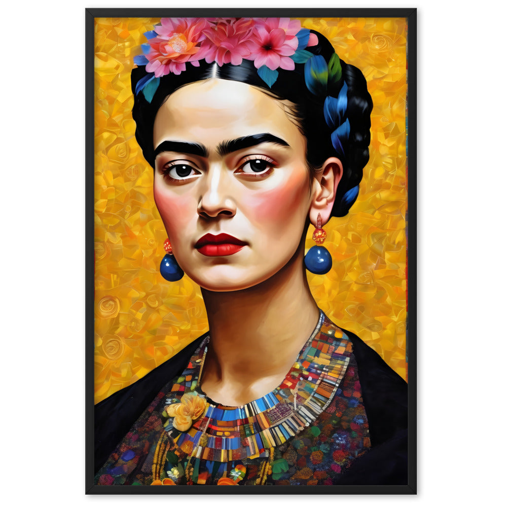 Poster - Frida Kahlo in the style of Gustav Klimt