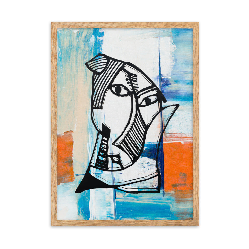 Poster - Pablo Picasso, Les Demoiselles d’Avignon in orange