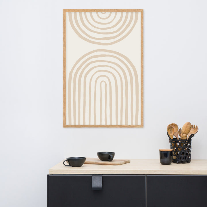 Poster - Spiral Arches Beige