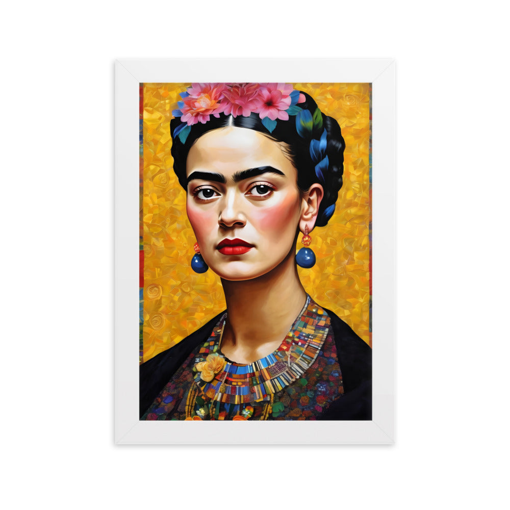 Poster - Frida Kahlo in the style of Gustav Klimt