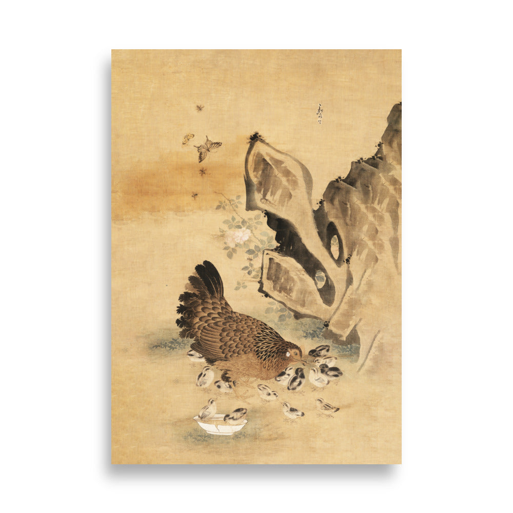 Affiche - Poule et poussins, Byeon Sang-byeok