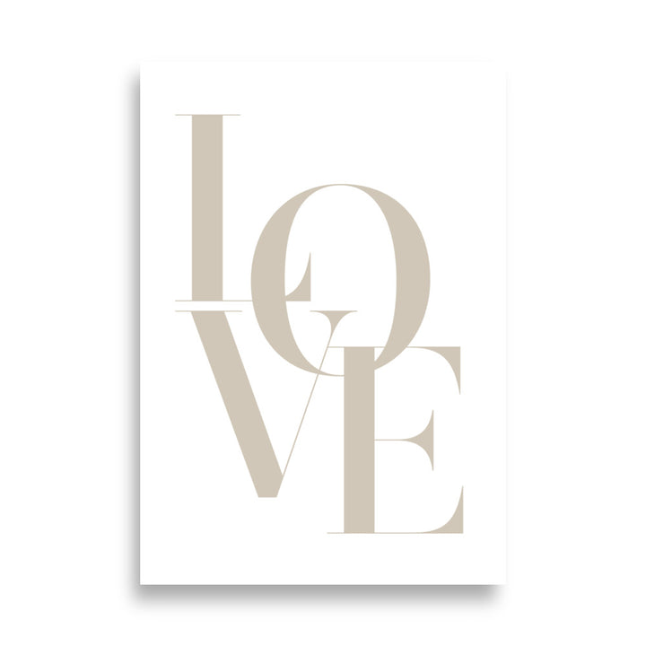 Poster - Love Beige