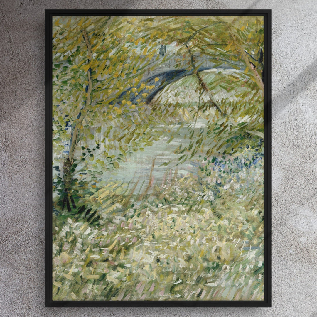 Leinwand - Van Gogh, Seineufer im Frühling an der Pont de Clichy