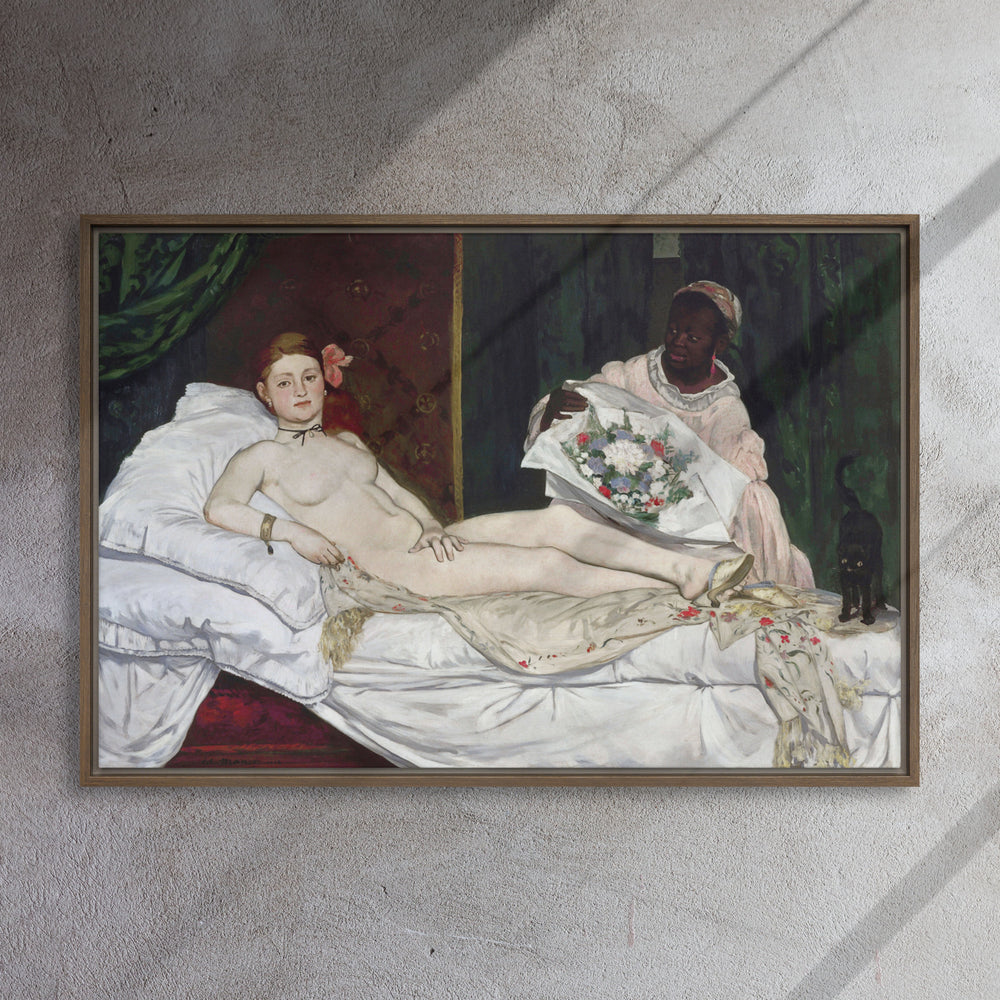 framed-canvas-_in_-brown-24x36-front-canvas-edouard-manet-olympia