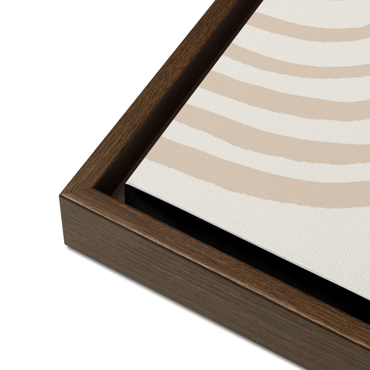 Gerahmte Leinwand - Spiral Arches Beige