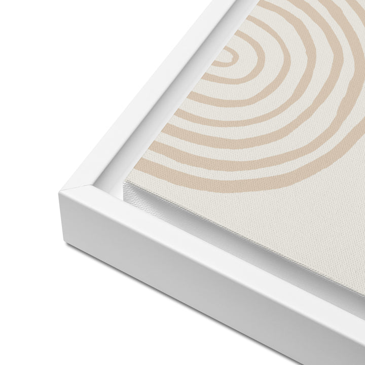 Gerahmte Leinwand - Spiral Arches Beige