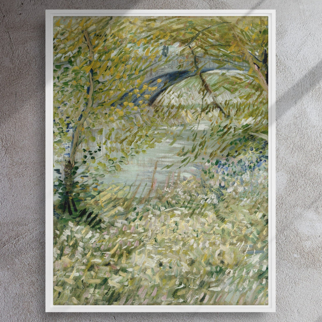 Leinwand - Van Gogh, Seineufer im Frühling an der Pont de Clichy