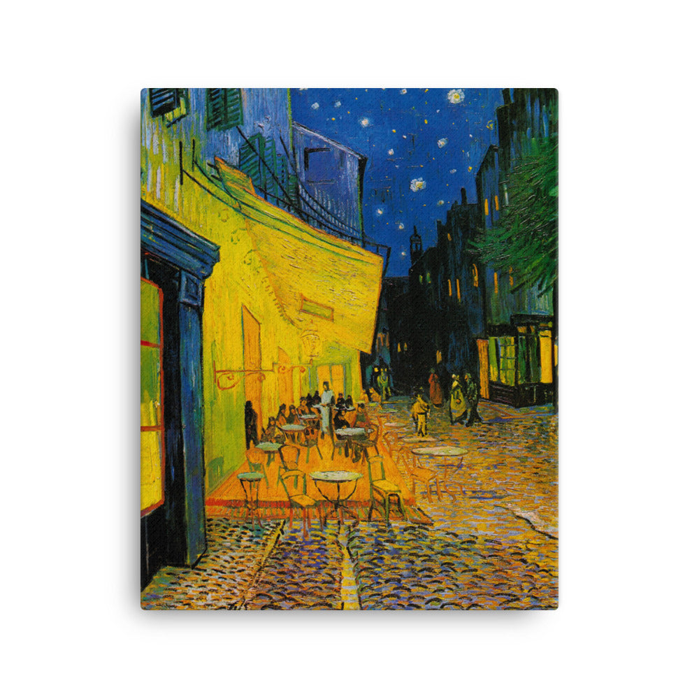 Gerahmte Leinwand - Caféterrasse am Abend Vincent van Gogh ohne Rahmen / 41x51 cm (16″×20″) artlia