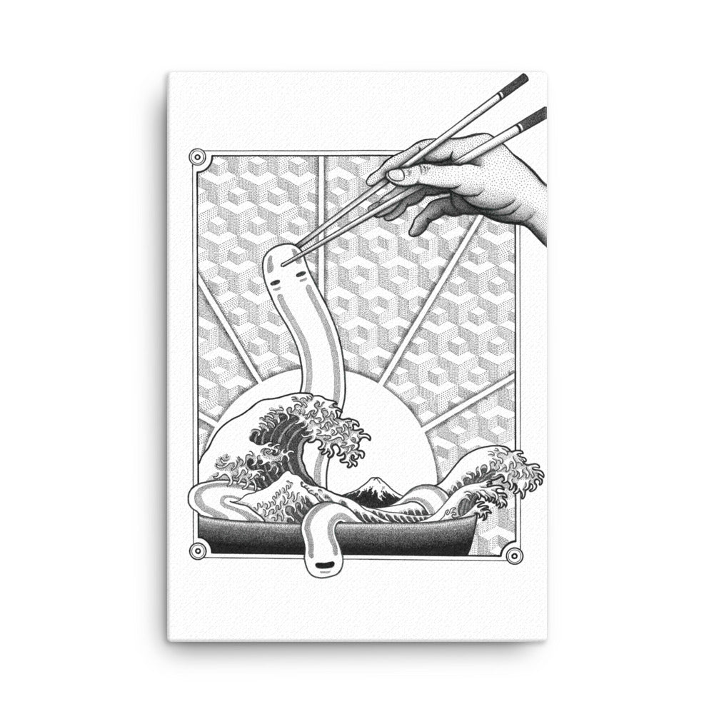 Gerahmte Leinwand - Ghibli Ramen Pavel Illustrations ohne Rahmen / 61x91 cm (24″×36″) artlia