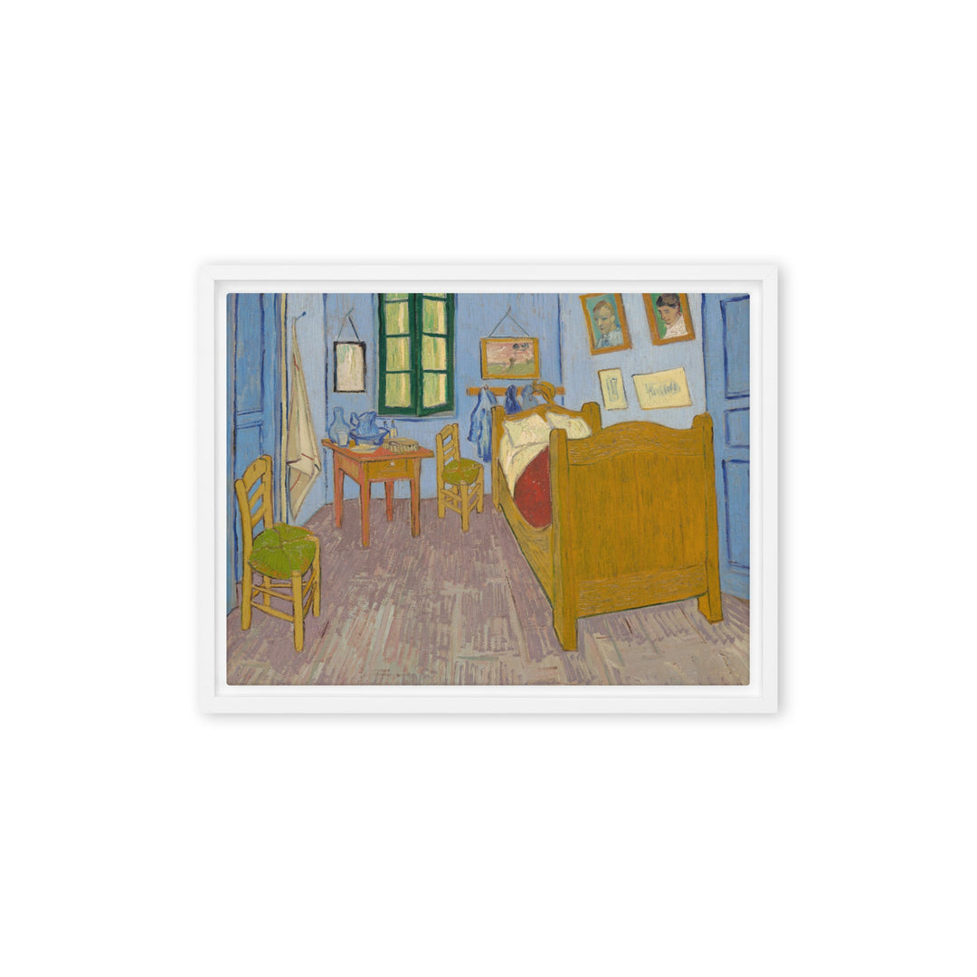 Gerahmte Leinwand - Van Gogh, Das Schlafzimmer in Arles Vincent van Gogh Weiß / 30x41 cm (12″×16″) artlia