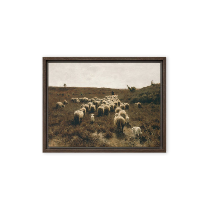 Leinwand - Anton Mauve, The Return of the Flock, Laren Anton Mauve Braun / 31x41 cm (12″×16″) artlia