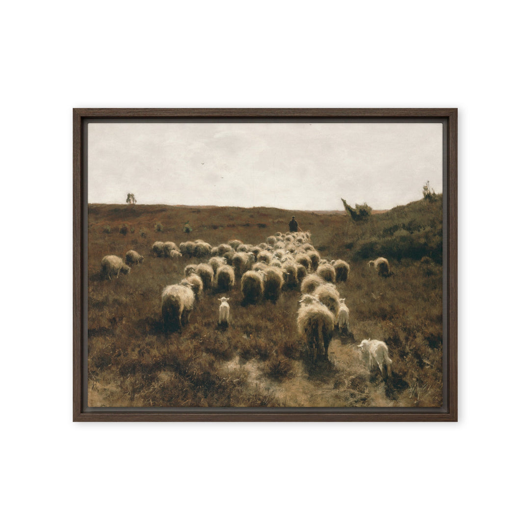 Leinwand - Anton Mauve, The Return of the Flock, Laren Anton Mauve Braun / 41x51 cm (16″×20″) artlia