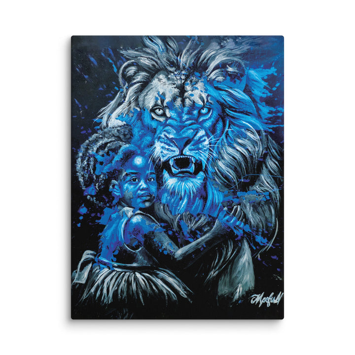 Leinwand - Fierce Guardian, Nokuthula M Mpofu ohne Rahmen / 31x41 cm (12″×16″) artlia