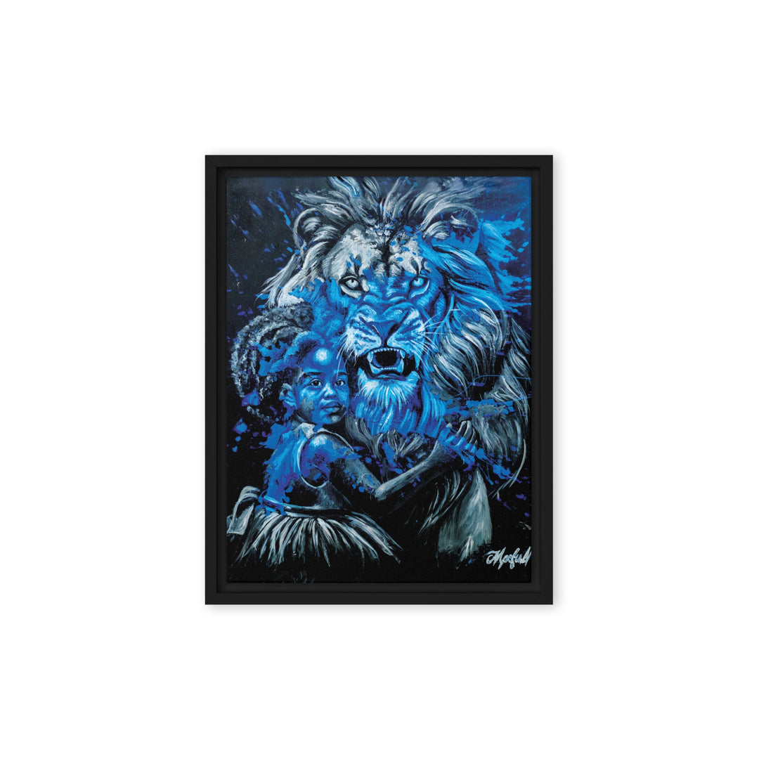 Leinwand - Fierce Guardian, Nokuthula M Mpofu Schwarz / 31x41 cm (12″×16″) artlia