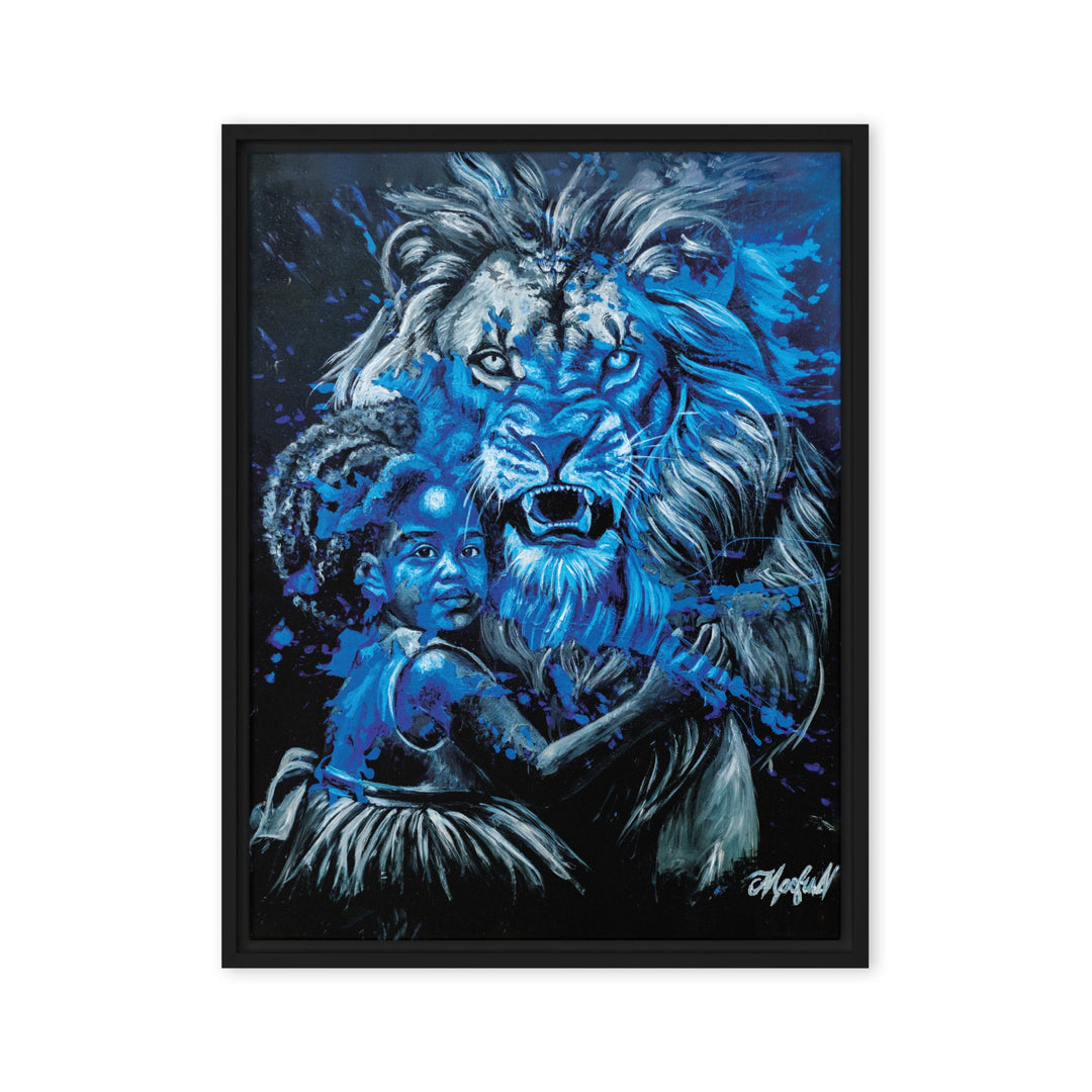 Leinwand - Fierce Guardian, Nokuthula M Mpofu Schwarz / 61x81 cm (24″×32″) artlia