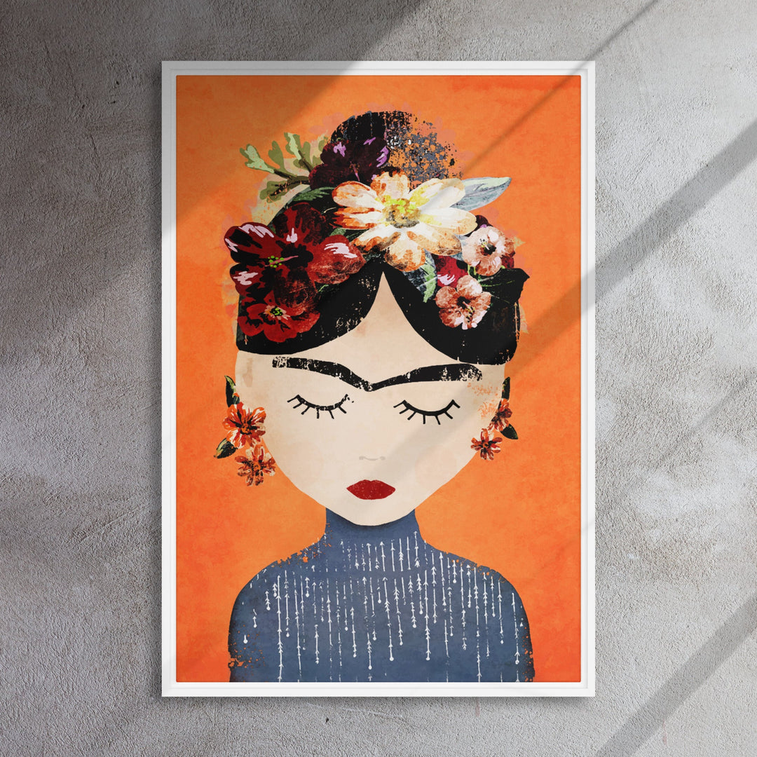 Leinwand - Frida Kahlo Orange Kuratoren von artlia artlia