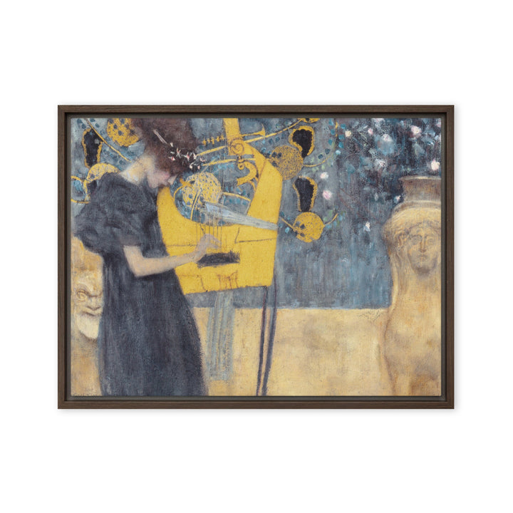 Leinwand - Gustav Klimt, Die Musik Gustav Klimt Braun / 46x61 cm (18″×24″) artlia