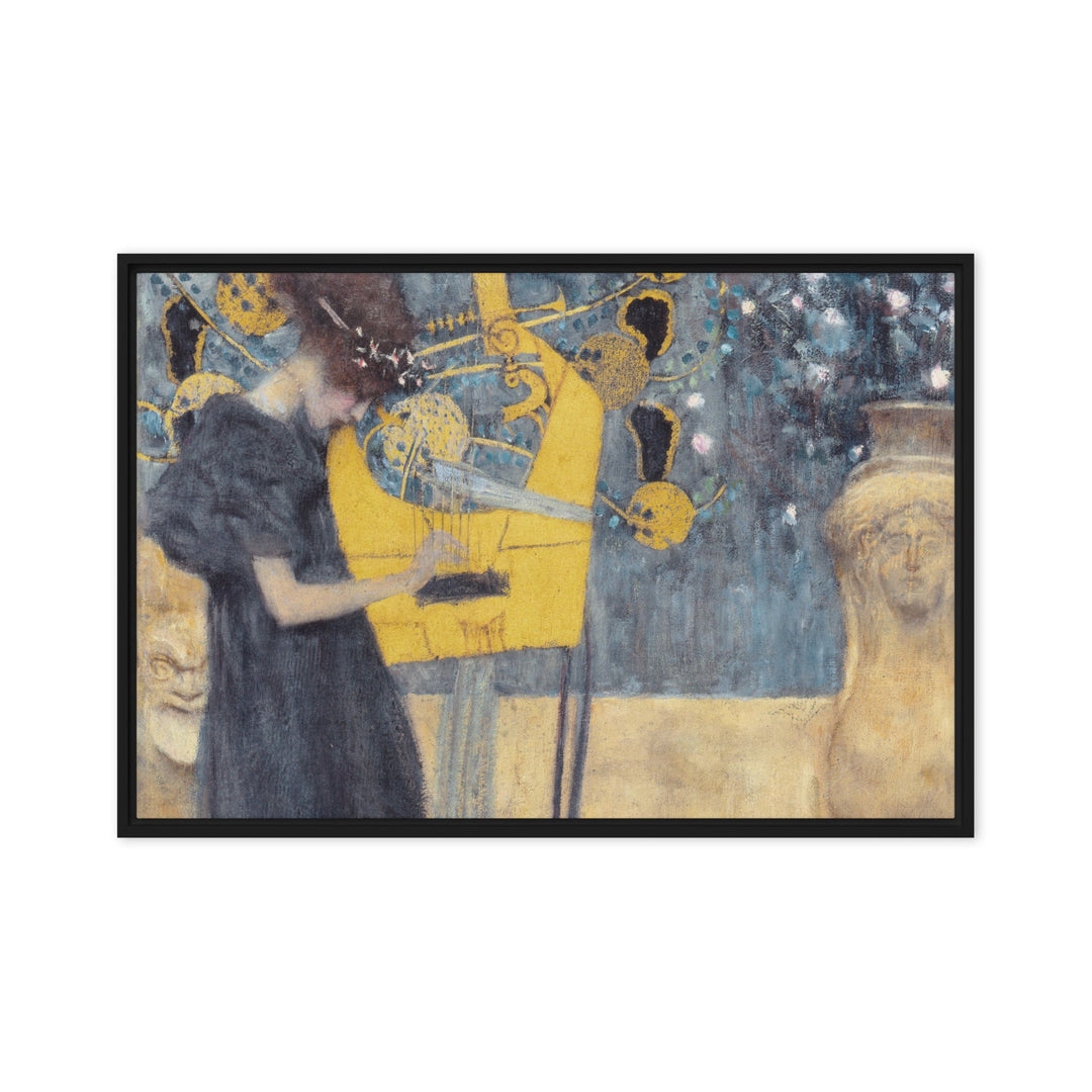 Leinwand - Gustav Klimt, Die Musik Gustav Klimt Schwarz / 61x91 cm (24″×36″) artlia