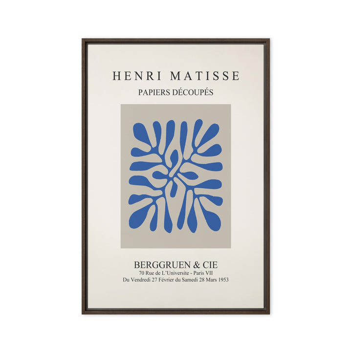 Leinwand - Henri Matisse, Papier Découpés blaue Blätter Henri Matisse Braun / 61x91 cm (24″×36″) artlia