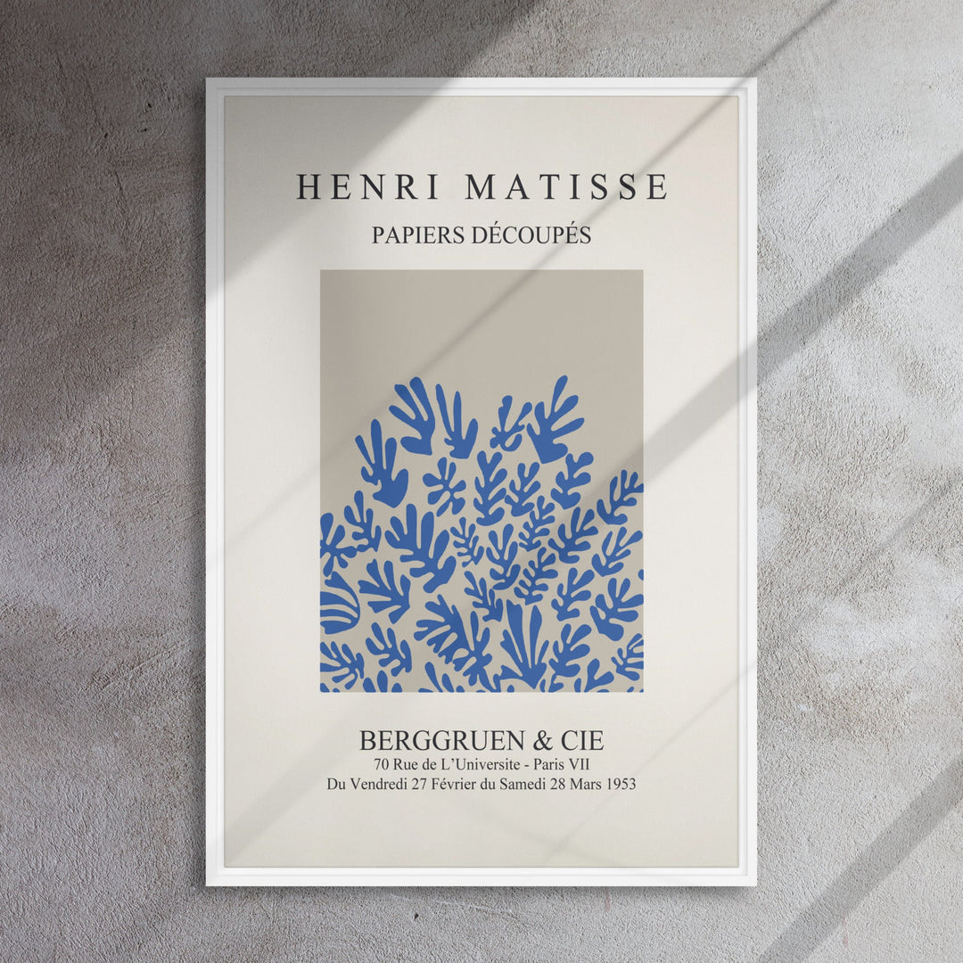 Leinwand - Henri Matisse, Papier Découpés blaue Blumen Henri Matisse artlia