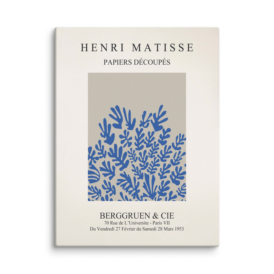 Leinwand - Henri Matisse, Papier Découpés blaue Blumen Henri Matisse ohne Rahmen / 31x41 cm (12″×16″) artlia