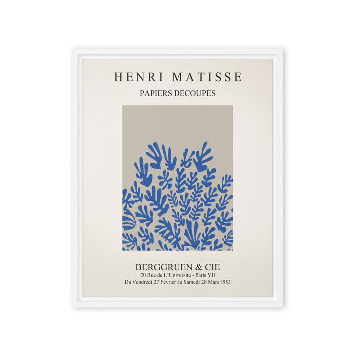 Leinwand - Henri Matisse, Papier Découpés blaue Blumen Henri Matisse Weiß / 41x51 cm (16″×20″) artlia