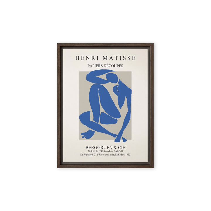 Leinwand - Henri Matisse, Papier Découpés blauer Akt Henri Matisse Braun / 31x41 cm (12″×16″) artlia