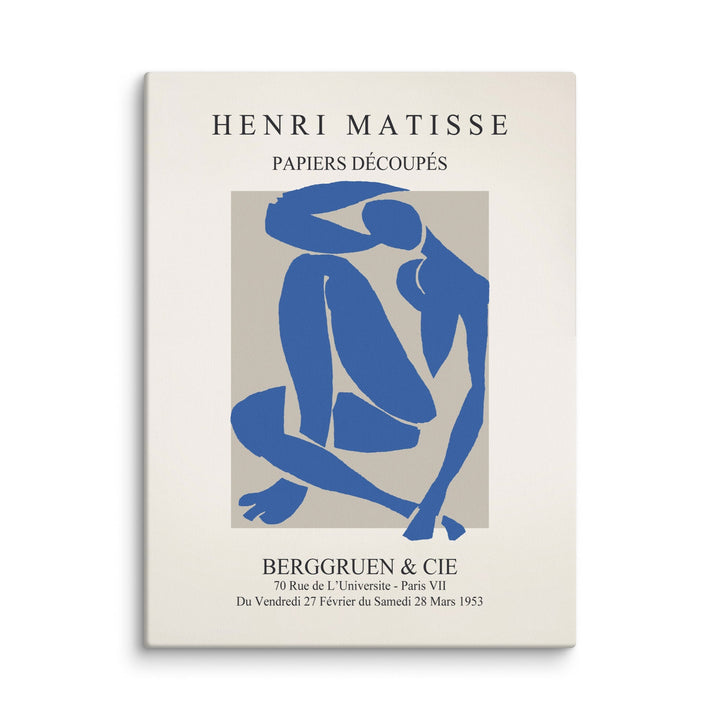 Leinwand - Henri Matisse, Papier Découpés blauer Akt Henri Matisse ohne Rahmen / 31x41 cm (12″×16″) artlia