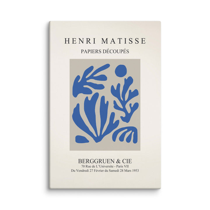 Leinwand - Henri Matisse, Papier Découpés blauer Garten I Henri Matisse ohne Rahmen / 61x91 cm (24″×36″) artlia