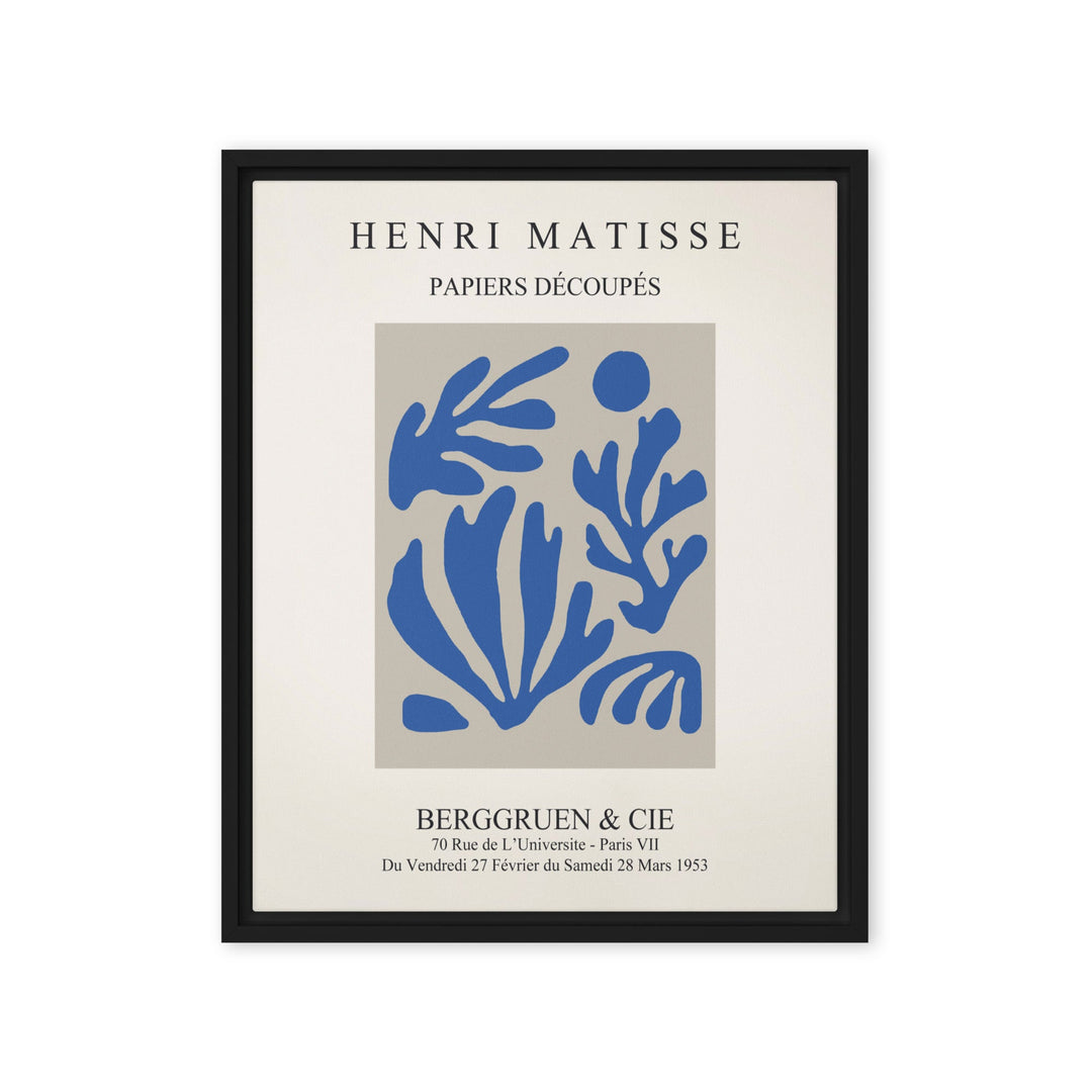 Leinwand - Henri Matisse, Papier Découpés blauer Garten I Henri Matisse Schwarz / 41x51 cm (16″×20″) artlia