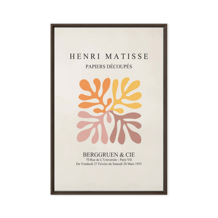 Leinwand - Henri Matisse, Papier Découpés bunte Blätter Henri Matisse Braun / 61x91 cm (24″×36″) artlia