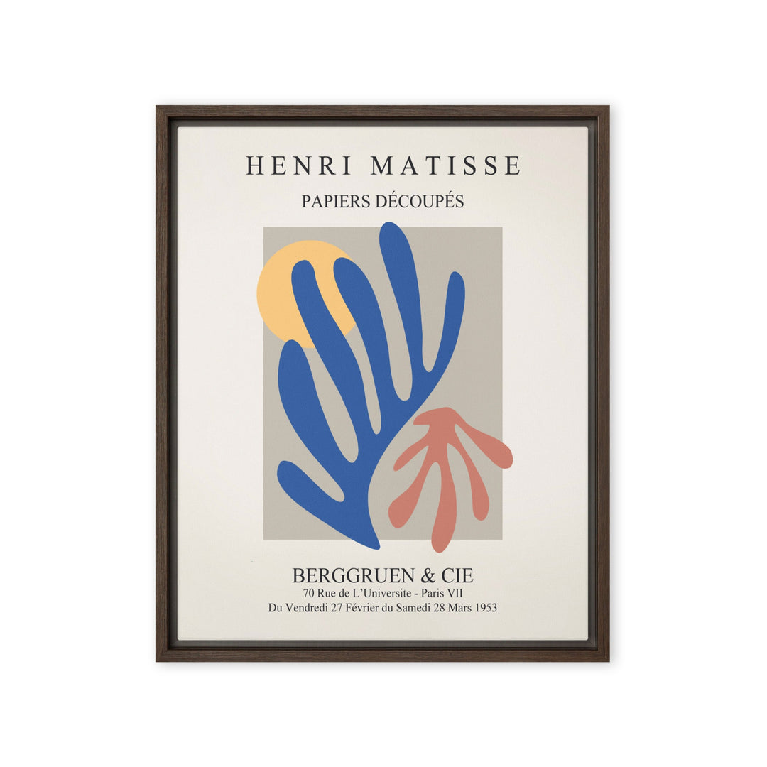 Leinwand - Henri Matisse, Papier Découpés bunter Garten Henri Matisse Braun / 41x51 cm (16″×20″) artlia