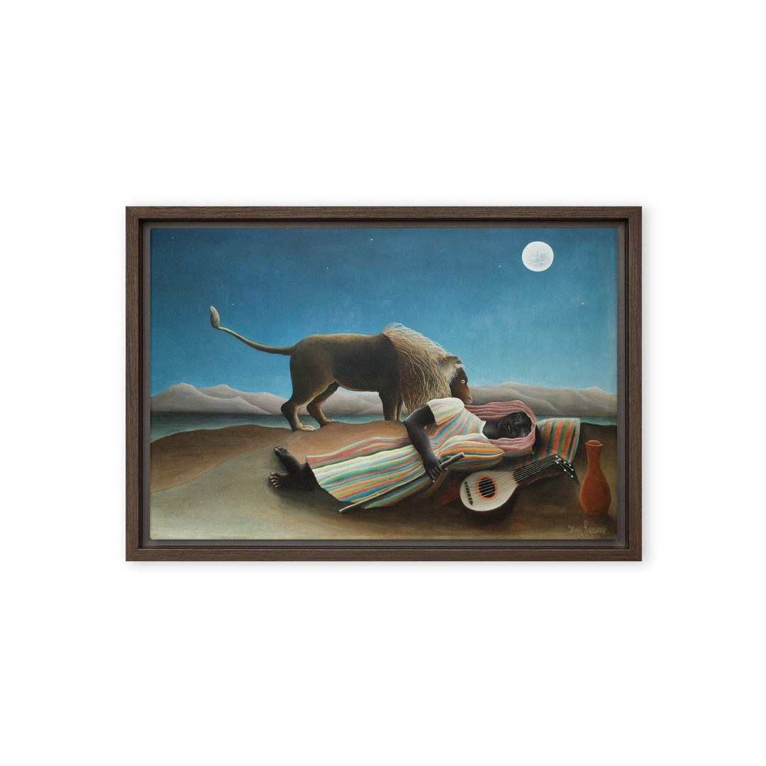 Leinwand - Henri Rousseau, Die schlafende Zigeunerin Henri Rousseau Braun / 31x46 cm (12″×18″) artlia